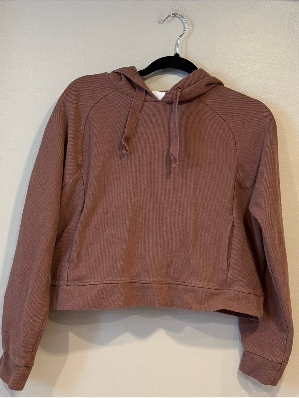 All In Motion Cozy Ribbed Brown Pullover Hoodie Women's Size Large